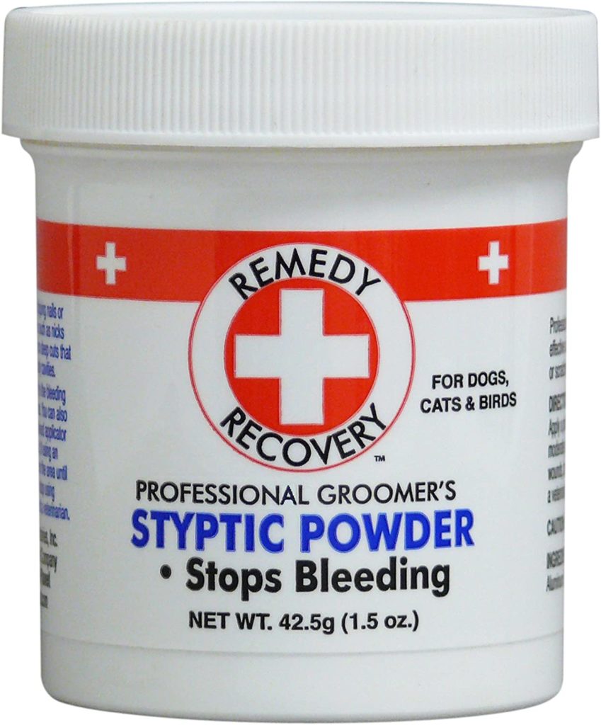 Great Dane Nails 
- Syptic Powder 
Stop the bleed 