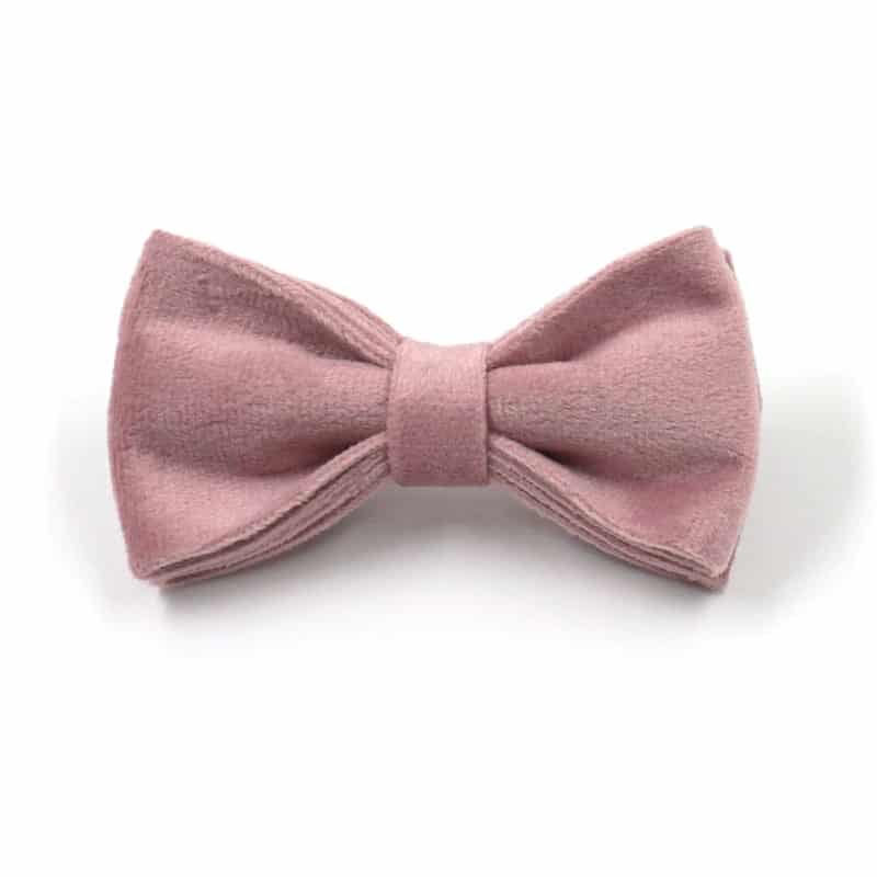 pink velvet dog bow