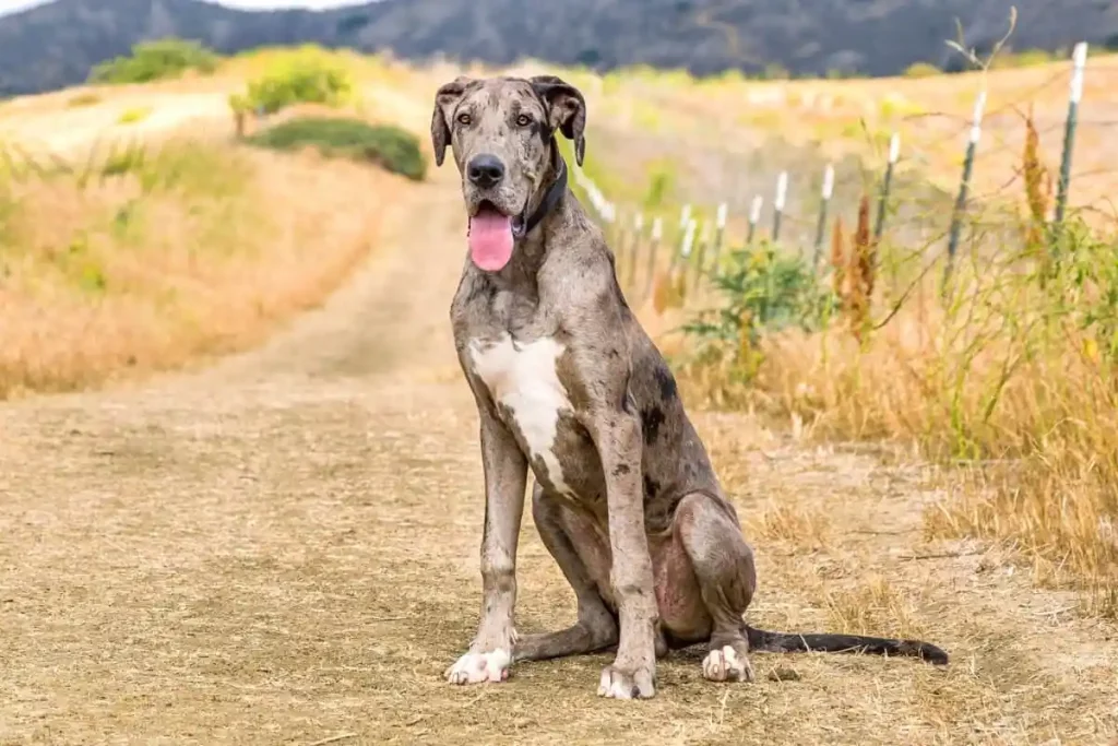 Merle Great Dane out on hike with its owner 1200x800 1 1